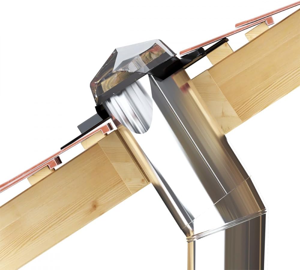 Sun Tunnel For Pitched Roof-Monodraught Sunpipe Kit-Extendable Rigid Solar Tube For Tiles, Improves Lighting In Home. Collects Outdoor Light & Transforms A Dark Room, Reduces Electric Lighting-300mm