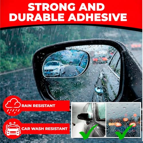 Image of Blind Spot Convex Car Mirror - Rearview Accessories for Car Interior - Automotive Blindspot Mirrors for Larger Image and Improved Traffic Safety (2-Pack)
