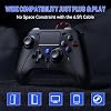 Gamrombo Wired Controller for PS5 Controller, Gaming Controller for PlayStation 5 / PS5, PS4, PC, Support Turbo, Marco, 3.5mm Audio Jack - Black