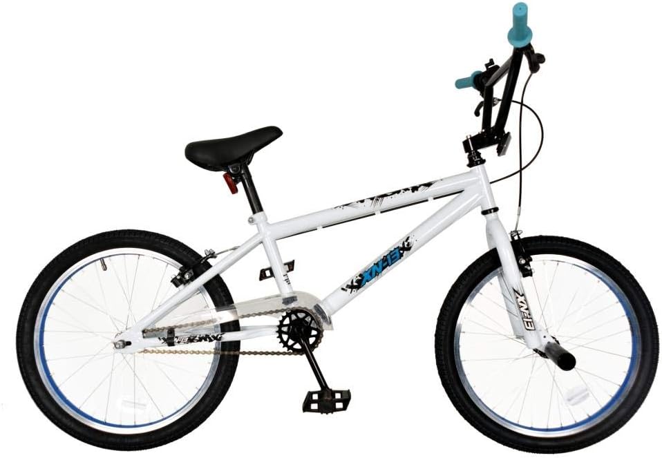 XN-13 20" Kids Freestyle BMX Bike Single Speed, 25-9t, 2x Stunt Pegs - White