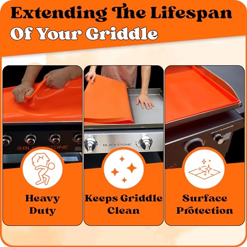 Image of 28 inch XL Premium Silicone Griddle Mat for Blackstone 28 Inch XL Grill, Heavy Duty Food Grade Silicone Griddle Cover, Keep Your Grill Clean and Rust-Free All Year Long