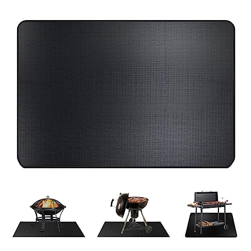 WishesMar Tappetino per Bracieri da Giardino Grande Tappetino Lgnifugo Rettangolo Tappeto Ignifugo per Terrazza, Prato, Barbecue Esterno Campeggio, Pavimento del Patio - Dimensioni 122 * 76CM