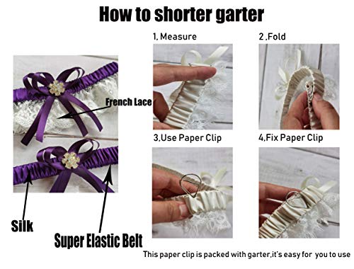 Rhinestones Garter Set For Bride Butterfly Garters Wedding Garter Set Lace S87 (Dusty Pink) #TOP4