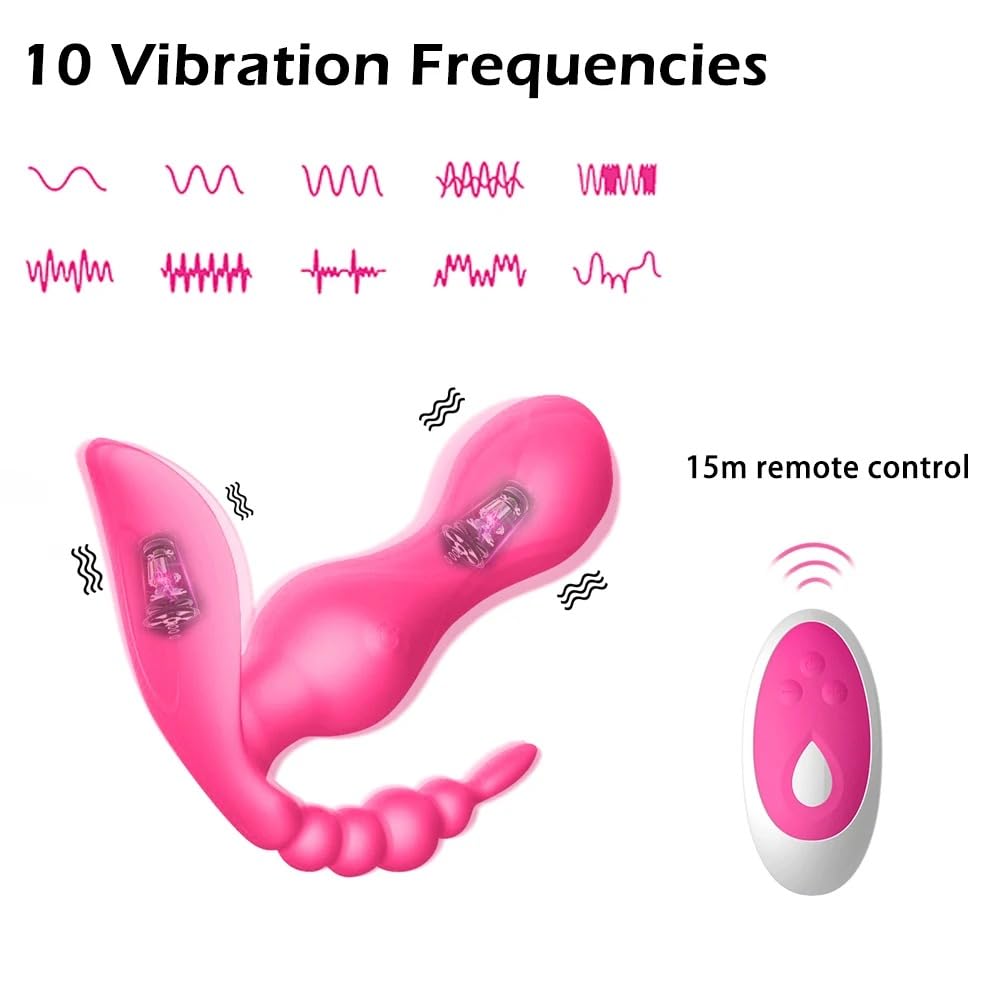 Vibrador Vibrador consolador portátil, Juguetes sexuales Para mujeres, motores duales, potente punto G, masaje de clítoris, vibrador de mariposa