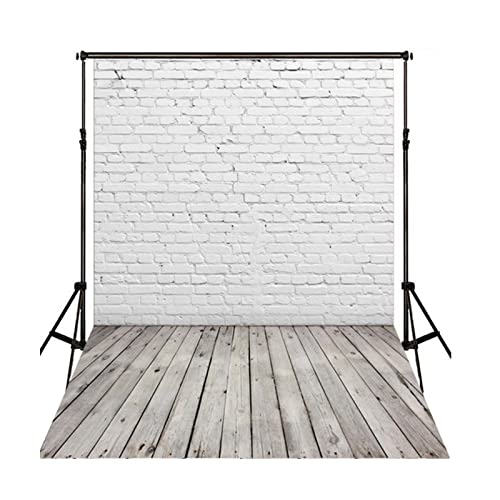 Fondo De Ladrillo Blanco Para Fotografía, Pared De Ladrillo Blanco Vintage Con Piso De Madera, Telón De Fondo Para Fotografía, Fondo De Fotografía, Papel Tapiz, Tela, Accesorios De Fotografía Para Est