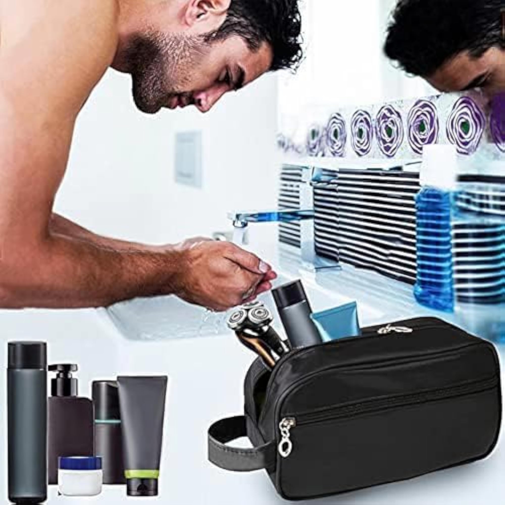 Travel Toiletry Bag for Women and Men, Versatile Makeup Organizer