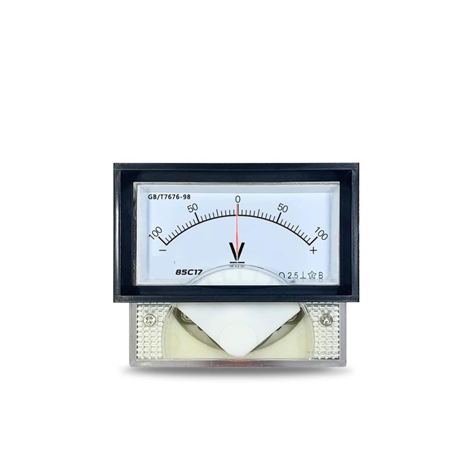 Voltímetro CC 85C17 analógico con escala bidireccional de -20V a 20V 4