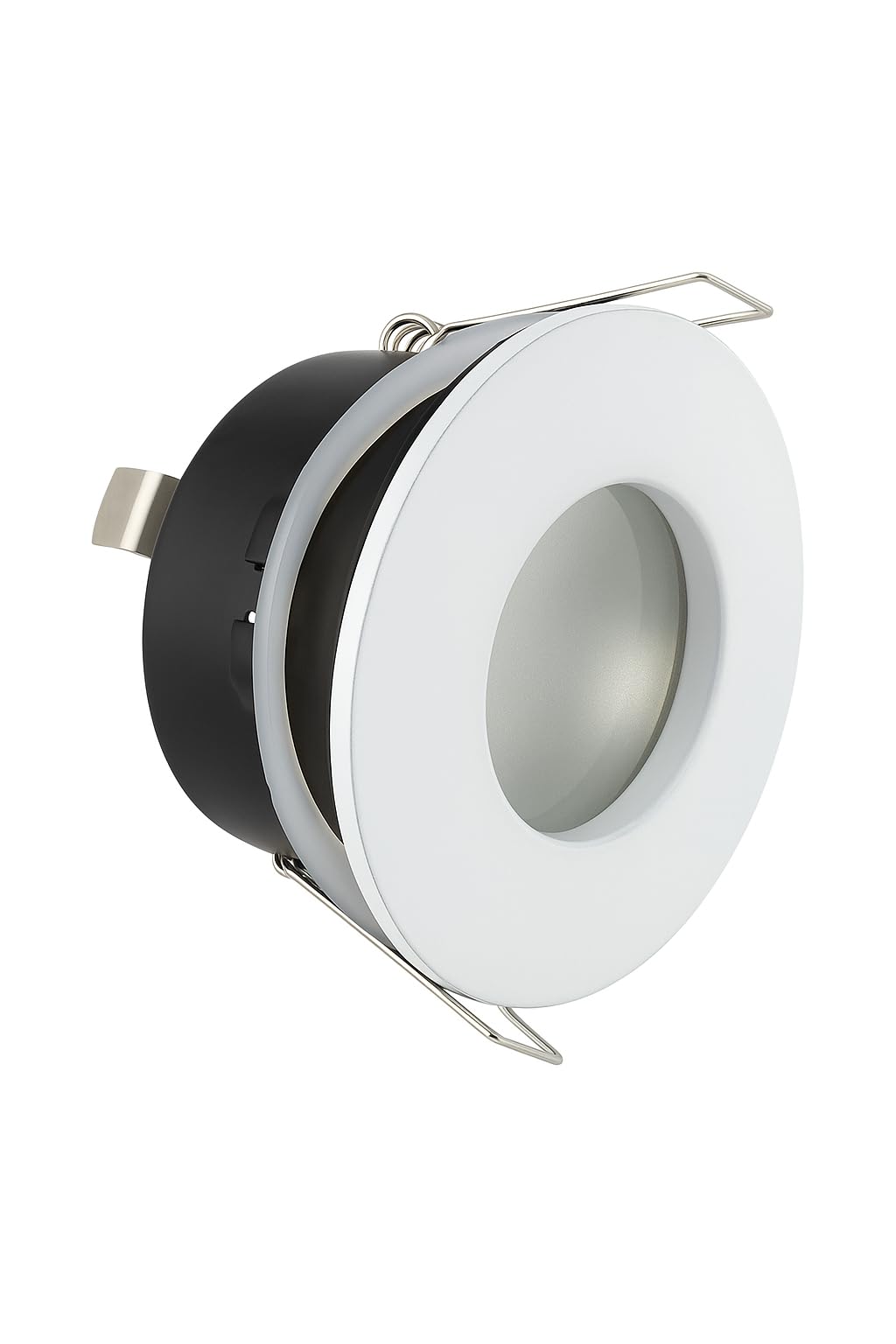 UKEW Pack Of 4White ,recessed Downlight Round Bathroom Gu10 Ceiling Light Fixture Ip65 Spotlight ,frosted Cover from B&Q