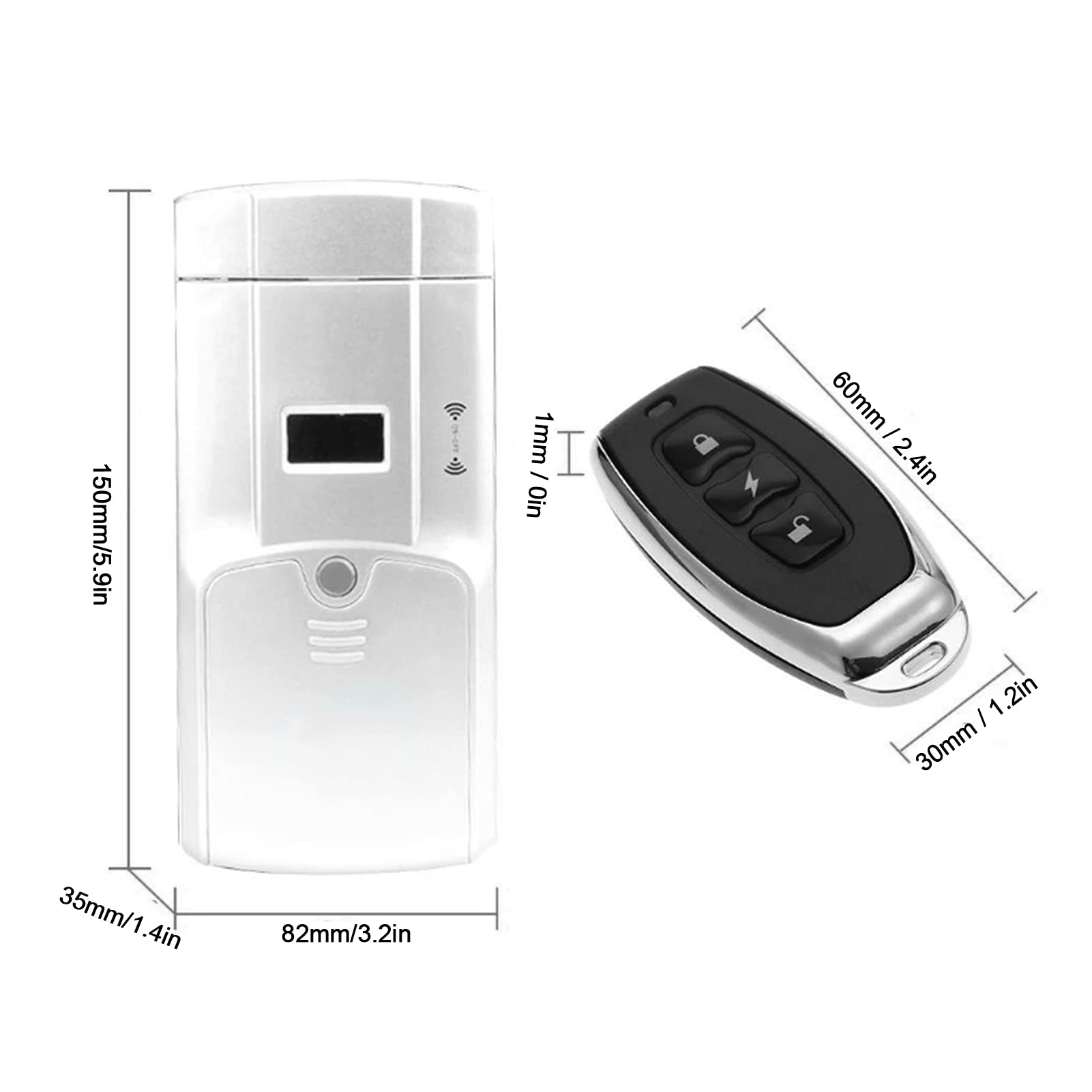Cerradura invisible WAFU 011: de seguridad inteligente con desbloqueo táctil Bluetooth para hogar y oficina. Fácil instalación en interiores, acceso remoto y móvil. Cerradura de aleación de zinc