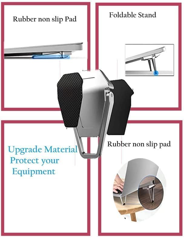 Image of SOOPII Laptop Stand for Desk, Portable Anti-Slip Keyboard Riser, Zinc Alloy Keyboard Stand, Computer Stand Compatible with MacBook Air /Pro, 10-15.6 Inches Laptops and Keyboards (JDL-15)