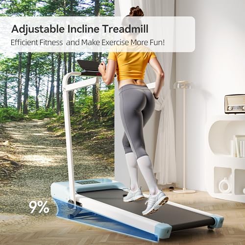 DeerRun Foldable Walking Pad with 9% Manual Incline — view 5