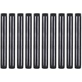 GOOVI 3/4 Inches x 8 Inches Black Malleable Steel Pipe Fitting, 3/4 Inches Black Pipe Threaded Pipe Nipples, Build Vintage DIY Shelving Steampunk Furnitur, 10 Pack.