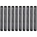 GOOVI 3/4 Inches x 8 Inches Black Malleable Steel Pipe Fitting, 3/4 Inches Black Pipe Threaded Pipe Nipples, Build Vintage DIY Shelving Steampunk Furnitur, 10 Pack.