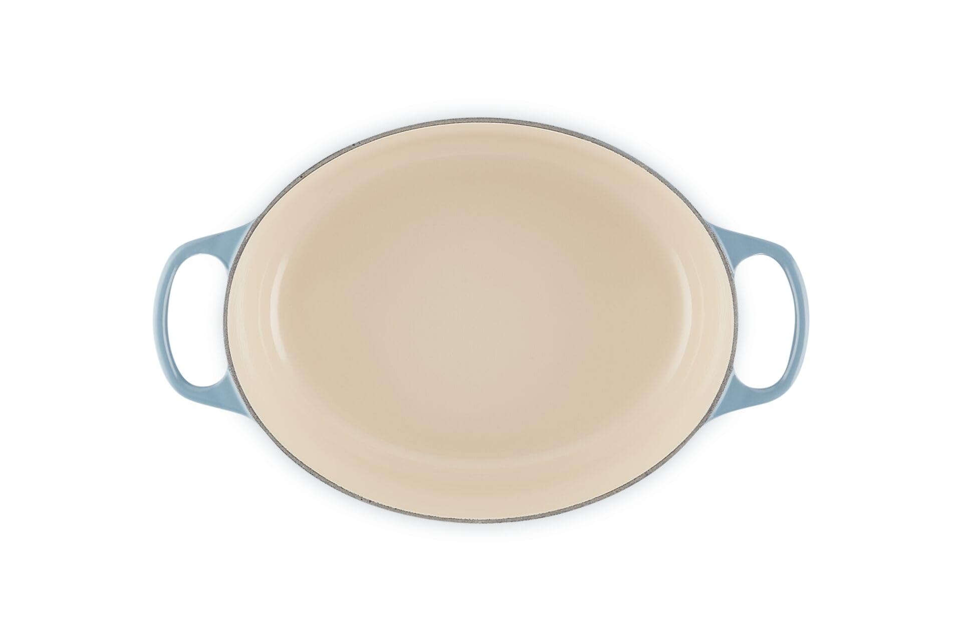 Le Creuset Signature Gusseisen-Bräter mit Deckel, Ø 27 cm, Oval, Für alle Herdarten und Induktion geeignet, Volumen: 4,1 l, 4,425 kg, Chambray, 21178274344441