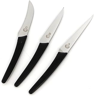 We3 Carving Knives for Fruits & Vegetables ? Set of 3 Ultra Sharp Paring Knives with Stainless Steel Blades