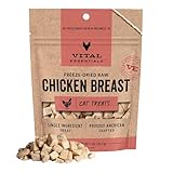 Vital Essentials Chicken Breast Cat Treats, 1 oz | Freeze-Dried Raw | Single Ingredient | Grain Free, Gluten Free, Filler Free
