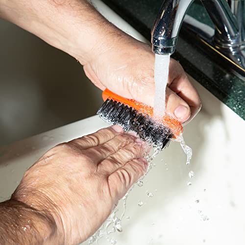 Greatneck 19025 Fingernail Brushes, Red Hard Bristle Nail Brushes (6 Pk) | Professional Quality, Ideal For Mechanics And Gardeners, Men And Women | Convenient Handle For Deep Nail Cleaning #TOP7