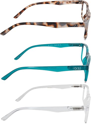 Miniatura 2 de Rae Dunn Gafas de lectura LOU Premium, paquete de 3 con fuente de firma READ o FOCUS