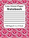 Low Vision Paper Notebook: Bold Lined Paper for the Vision Impaired - Thick Black Line on White Paper - 3/4 Inch Line Spacing - 14 Lines per Page - ... Note Taking - Hot Pink Abstract Flower Design