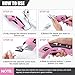 Decwls Cordless Electric Scissors for Fabric with 3 Type Blades, 4V Rechargeable Cardboard Scissors, Powerful Shears with Safety Lock Suitable, Cutting Tool for Carpet, Fabric, Cardboard, Leather-Pink