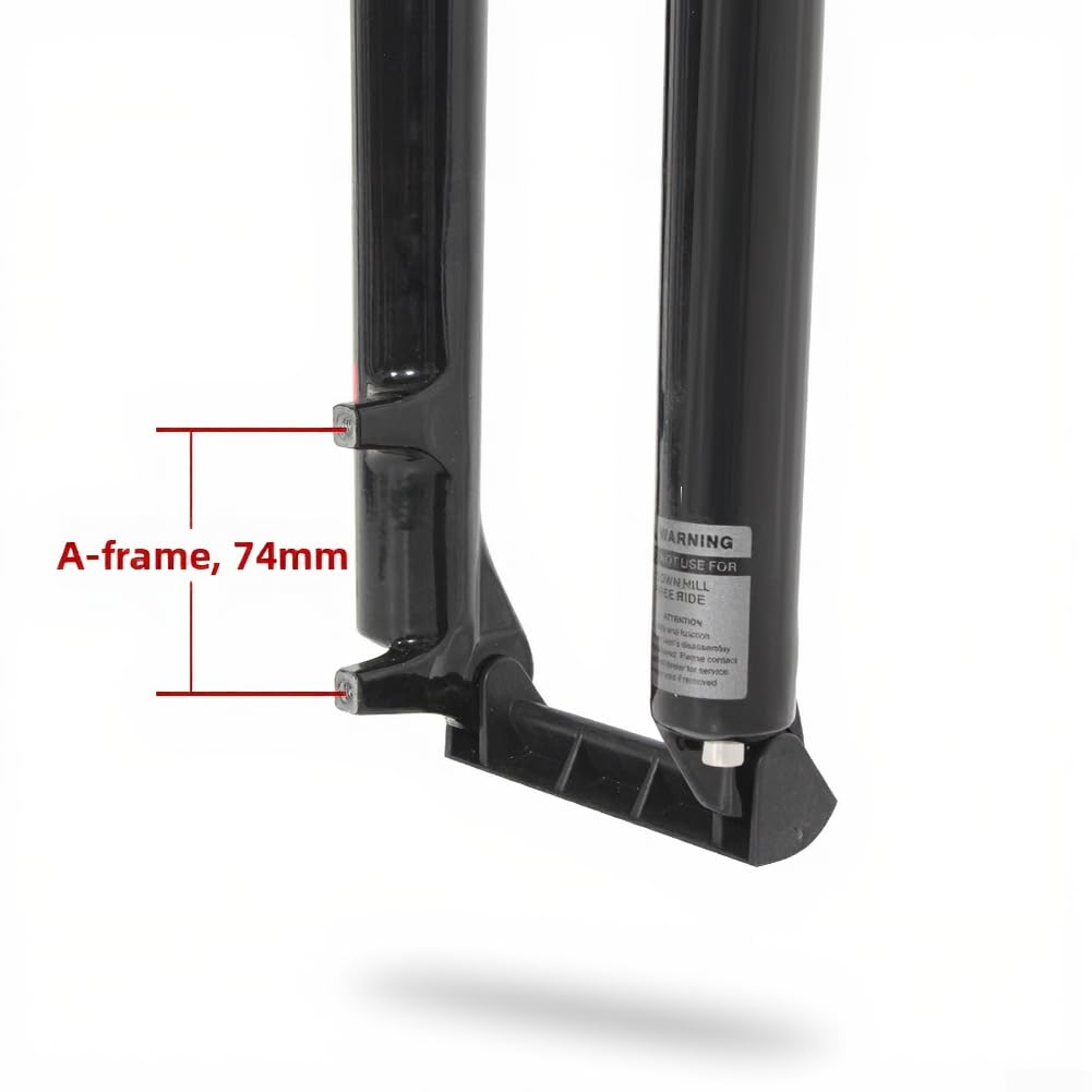 Horquilla delantera hidráulica para bicicleta de montaña con corona de aleación de aluminio y tubo de dirección para una transferencia de potencia eficiente y estabilidad (26 pulgadas
