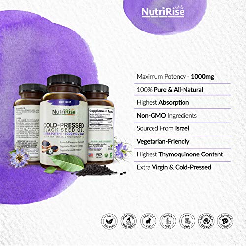 Nutririse Vitamin K2 + D3 5000 Iu & Black Seed Oil: Immune Support, Energy, Stress & Weight Management, Sleep & Mood Booster Bundle, Gluten Free Vitamins For Skin, Hair Growth & Nails With Omega 3-6-9 #TOP4
