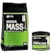 Price comparison product image Optimum Nutrition Serious Mass Weight Gain Powder, Chocolate, 5.45 kg with a 144g Tub of Creatine