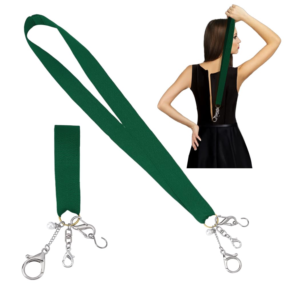 how to get a zipper up on a tight dress PH PandaHall 2pcs Helper Pull for Dresses, Zipper Pull Helper Green Zipper Puller Zip with Hook and Clip Zipper Extender Zipper Gripper Zipper Tool for Dress-Boots Zip House of Spiral The Difficult Art of Color:Berry Combo