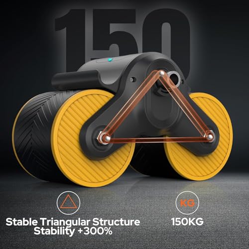 Halohop AB Roller Wheel With Calorie Record Counting Exercise Wheel For Abdominal Core Strength Training, Automatic Rebound,Premium Abdominal AB Roller With Phone Holder For Men Women,Black 4 51RawmYErDL