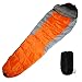 Adult Mummy Type Camping Sleeping Bag with Carrying Case - Orange/Grey/Black