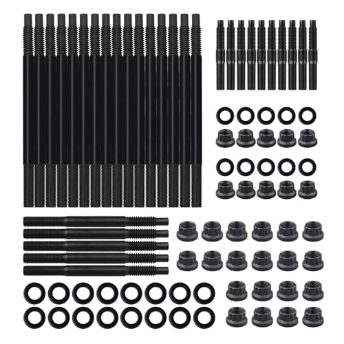 MR HELLO LS Head Studs Kit for 4.8L 5.3L 5.7L 6.0L LS1 LS6 LQ9 Engine Head Bolts Compatible with 97-03 Chevy Silverado GMC Sierra