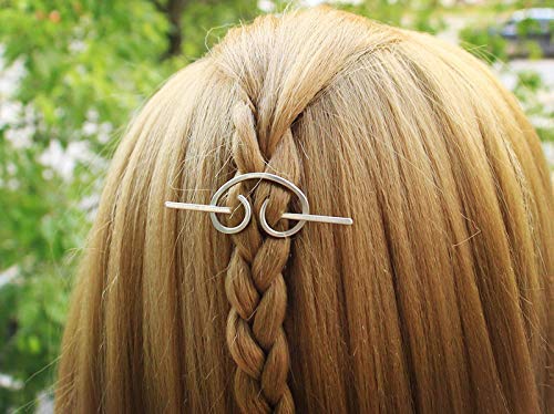 Small Silver Hair Clip for Women with Hair Stick Tiny Hair Barrette Metal Hair Slide Hair Pin Handmade Hair Accessories for Women Gift image 5
