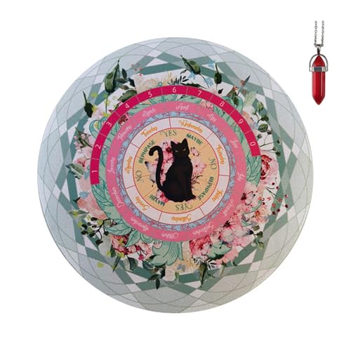 HNsdsvcd Weissagungsmatte Katzenmuster Pendel Diagrammmatte