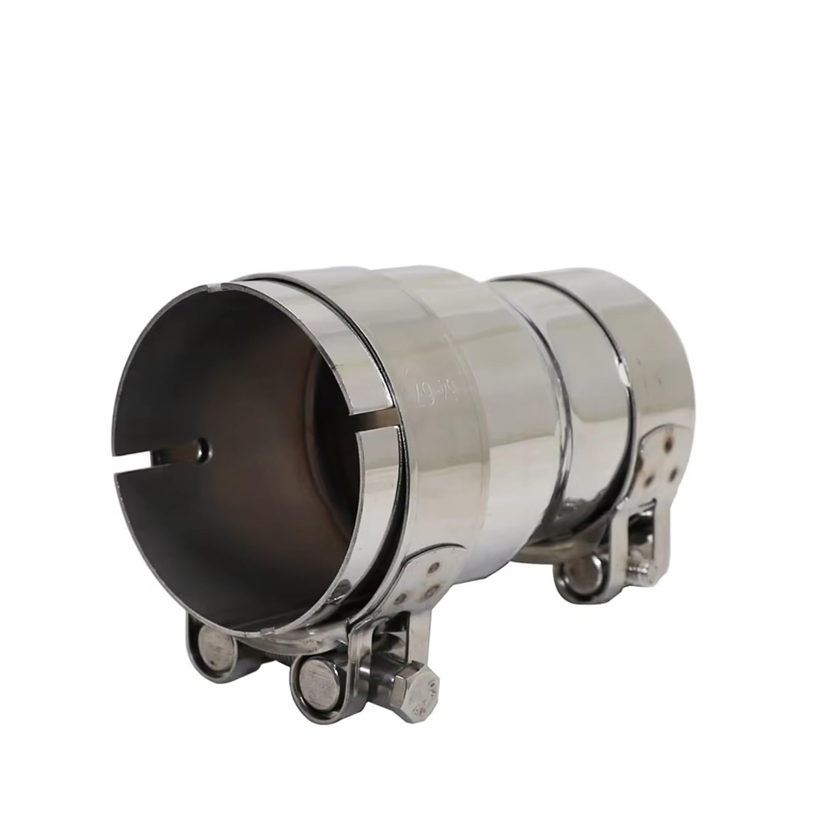 Terminale Tubo Universale In Acciaio Inossidabile Adattatore Dritto Riduttore Giunto Per Tubo Scarico Per Acciaio Inossidabile Doppia Apertura Tubo di scappamento(ID 45MM-63MM)