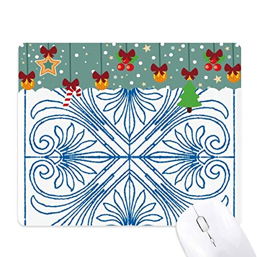 Tapis de souris Talavera motif bleu antidérapant tapis de bureau décoratif caoutchouc