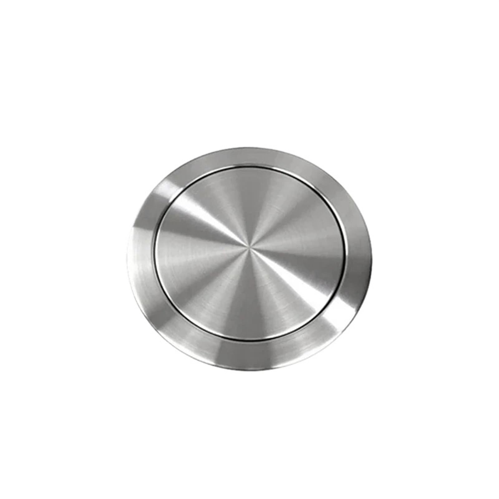 IUokLU Hidden Flip Lid Trash Can with Built-in Balance - Modern Kitchen Countertop Cover（430 Silvermiddle）