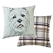 Viceni West Highland terrier wypełniona poduszka dla psa - 43 x 43 cm / 17 x 17 cali, wielokolorowa, 43 x 43 cm