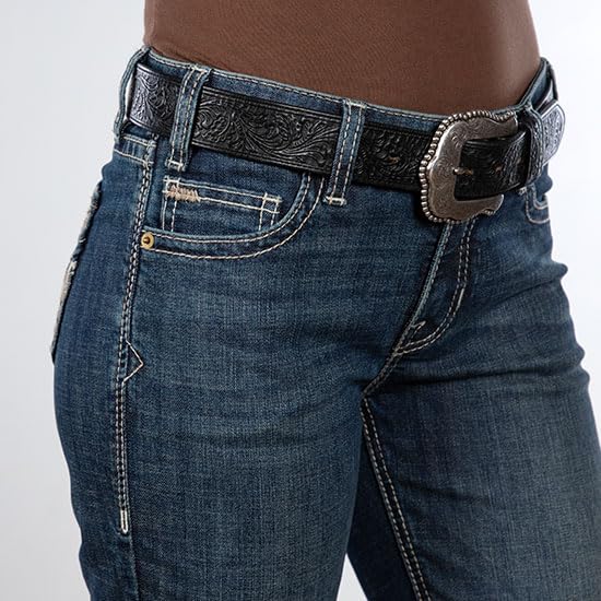 Rock & Roll Stitched Embroidered Bootcut Jeans3