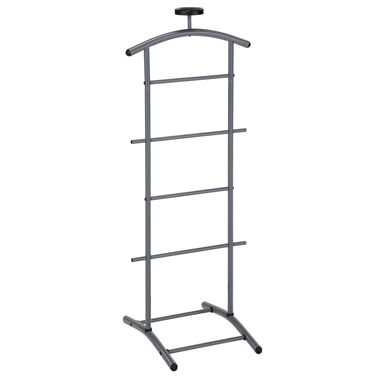 IDIMEX Valet de Chambre ATRIX chevalet de Nuit Portant pour vêtements, Structure en métal laqué Gris