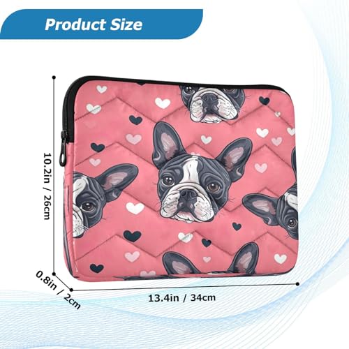 Funda para portátil 13-14 pulgadas impermeable con diseño bulldog miniatura 3