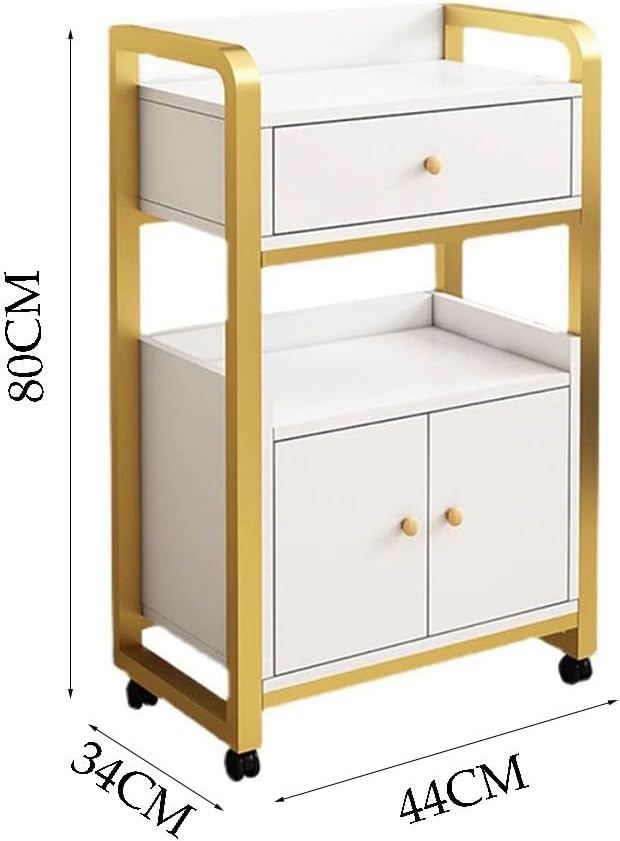 LXHELIVERY Beauty Salon Storage Cabinet Rolling Barber Cart On Wheels Mobile Hairdressing Cabinet for Hair Stylist, Barber Stations Storage Cabinet (Color : F, Size : 80x44x34cm)