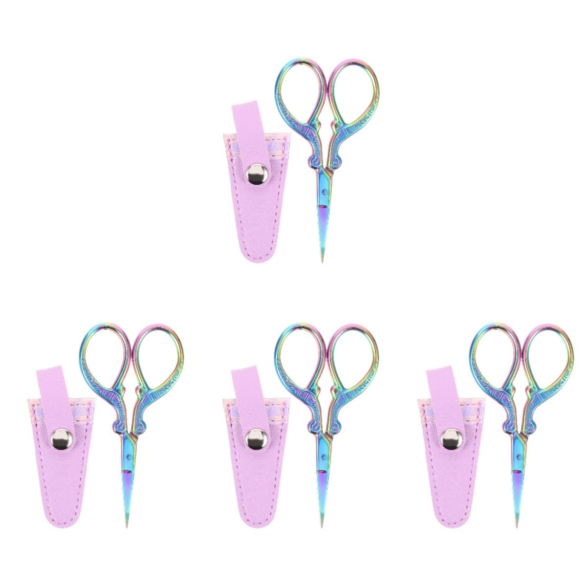 4 Sätze Scherensatz Stoffschere Nadel Perlen Stickmaschine Schere Für Stoff Stickerei Lappen Nähen Basteln Tuch Häkeln Stich Einfädler Kranschere Büroschere Rostfreier Stahl VILLCASE