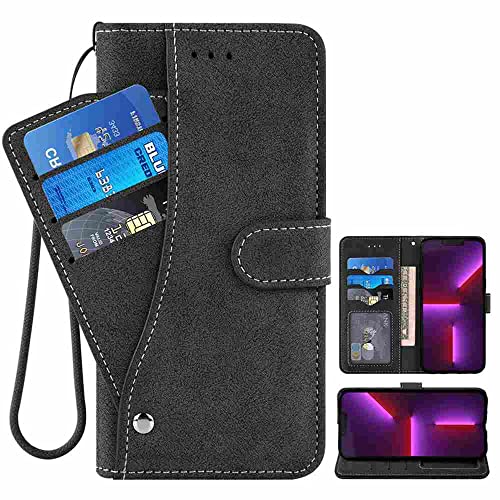 DIIGON Phone Cover Folio Wallet Case for LG K20 V, Premium PU Leather Slim Fit Cover, 1 Photo Frame Slot, Environmentally, Black