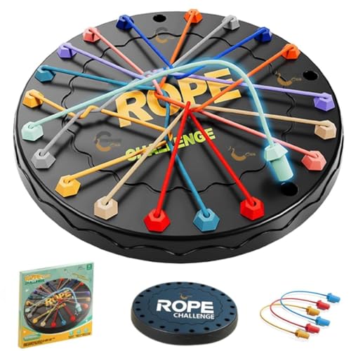 Image of Rope Knot Untying Challenge Puzzle | Twisted Ropes Untangle Board Game for Kids | Brain Teaser Logic Puzzle for 3+ Years | Stress Relief & Educational STEM Toy