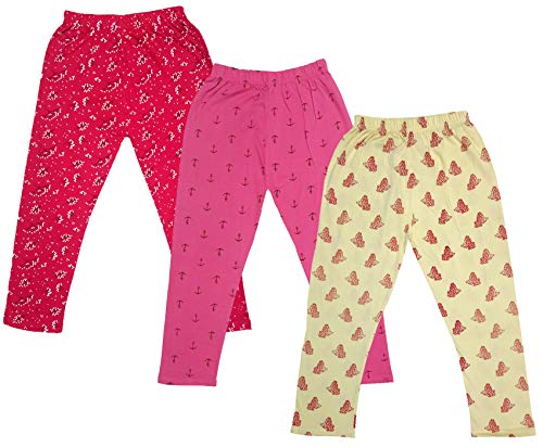 Image of indi weaves Girls Super Soft Cotton Solid Capri Pants Pack of 2