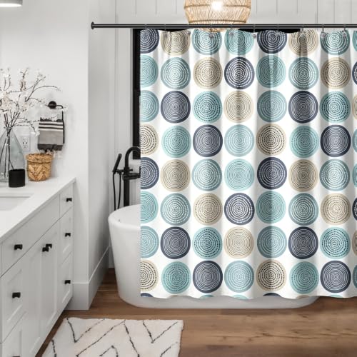 Rideau de douche imperméable Blue Tree Rings pour une ambiance spa à la maison - 4