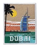 Dubai Patch (3.5 Inch) Iron-on Badge Travel United Arab Emirates UAE Souvenir Emblem for Backpack, Luggage, Hats, Bags, Crafts, DIY Gift Patches
