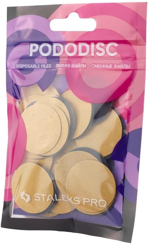 STALEKS PRO Pedicure Kit - Pedicure Disc L, Refill Pads 180 & 80 Grit, Disposable Files-Sponges (4 Items)