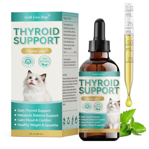 Thyroid Support for Cats, Vet-Formulated Appetite Stimulant & Weight Gainer, Specially Designed for Senior Cats - Naturally Promotes Healthy Thyroid Function, Balance Metabolism, Emotional Wellness