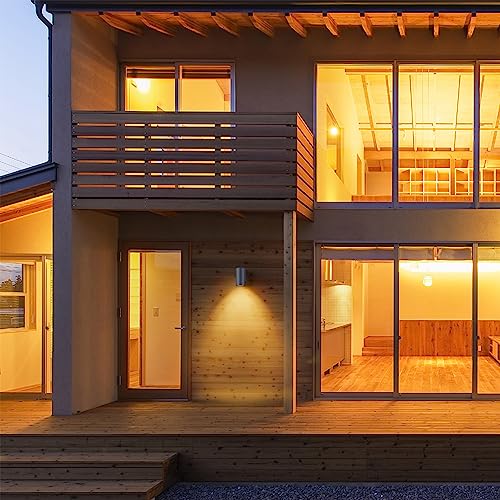 Klighten 2 pcs Outdoor Wall Lights IP65, Outside Down Lights, Exterior Wall Lighting Aluminum Modern Wall Lamp for Garden Entrance Terraces, Socket GU10, Bulbs not Included, Anthracite